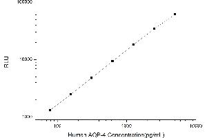 Typical standard curve (Aquaporin 4 CLIA Kit)