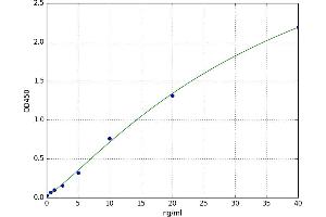 A typical standard curve (Calpain 3 ELISA 试剂盒)