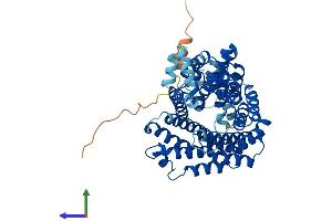 AlphaFold protein structure predicition of Mouse Recombinant Ttc22 Protein, UniprotID Q8C159