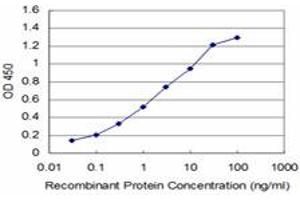 Detection limit for recombinant GST tagged NALP12 is approximately 0. (NLRP12 抗体  (AA 1-110))