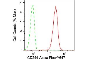 Flow cytometric analysis of CD244 expression in C2C12 cells using CD244 antibody (ABIN7799561), 1:1,000).