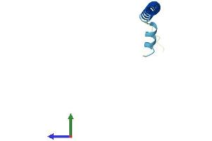 AlphaFold protein structure predicition of Human Recombinant HSBP1L1 Protein, UniprotID C9JCN9