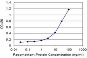 Detection limit for recombinant GST tagged PEX19 is approximately 1ng/ml as a capture antibody. (PEX19 抗体  (AA 1-299))