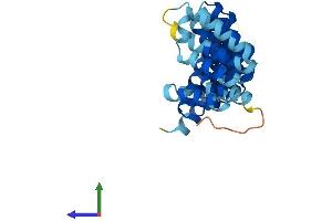 AlphaFold protein structure predicition of Human Recombinant NAPB Protein, UniprotID Q9H115