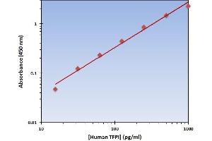 This is an example of what a typical standard curve will look like.
