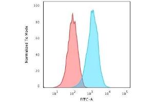 Flow Cytometric Analysis of Raji cells. (Recombinant CD20 抗体)