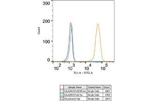 Flow cytometry: Jurkat cells were stained with Rabbit IgG isotype control (, 2. (CD3D 抗体)