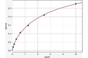 Typical standard curve (Tau Protein Kinase 1 (TPK1) ELISA 试剂盒)