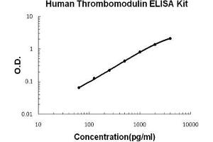 Human Thrombomodulin PicoKine ELISA Kit standard curve (Thrombomodulin ELISA 试剂盒)