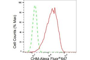 Flow cytometric analysis of CHM expression in HepG2 cells using CHM antibody (ABIN7798057), 1:2,000). (Recombinant CHM 抗体)
