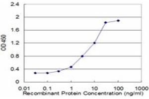 Detection limit for recombinant GST tagged FABP1 is approximately 0. (FABP1 抗体  (AA 1-127))