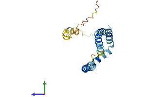 AlphaFold protein structure predicition of Human Recombinant FUNDC1 Protein, UniprotID Q8IVP5