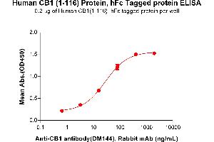 ELISA image for Cannabinoid Receptor 1 (CNR1) (AA 1-116) protein (Fc Tag) (ABIN6964092)