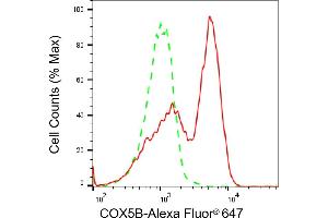 Flow cytometric analysis of COX5B expression in H9c2 cells using COX5B antibody (ABIN7798248), 1:2,000). (Recombinant COX5B 抗体)