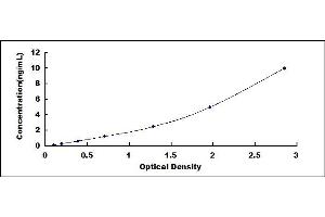 Typical standard curve (Angiotensin II Type-1 Receptor ELISA 试剂盒)