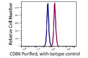 Flow Cytometry (FACS) image for anti-CD86 (CD86) antibody (ABIN5067874) (CD86 抗体)