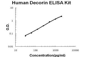 Human Decorin PicoKine ELISA Kit standard curve (Decorin ELISA 试剂盒)