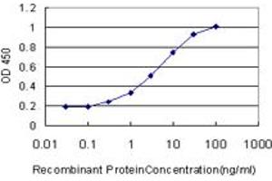 Detection limit for recombinant GST tagged MYH9 is approximately 0. (Myosin 9 抗体  (AA 131-220))