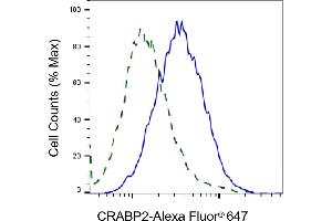 Validation of CRABP2 knockdown using flow cytometry. (Recombinant CRABP2 抗体)