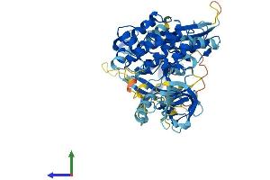 AlphaFold protein structure predicition of Human Recombinant ITK Protein, UniprotID Q08881