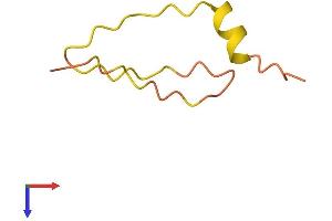 AlphaFold protein structure predicition of Human Recombinant INE1 Protein, UniprotID O15225