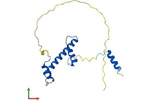 AlphaFold protein structure predicition of Mouse Recombinant Taf12 Protein, UniprotID Q8VE65