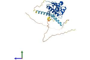 AlphaFold protein structure predicition of Mouse Recombinant Trmt10a Protein, UniprotID Q8C1Z8