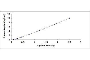 Typical standard curve (ANGPTL2 ELISA 试剂盒)