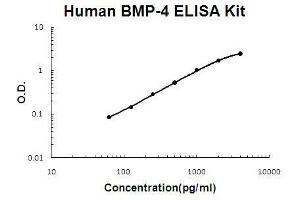 Human BMP-4 PicoKine ELISA Kit standard curve