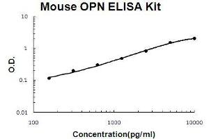 Mouse OPN PicoKine ELISA Kit standard curve (Osteopontin ELISA 试剂盒)