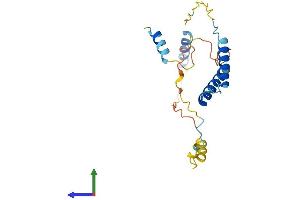 AlphaFold protein structure predicition of Mouse Recombinant Sertad3 Protein, UniprotID Q9ERC3
