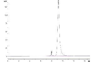 Size-exclusion chromatography-High Pressure Liquid Chromatography (SEC-HPLC) image for Folate Receptor 1 (Adult) (FOLR1) (AA 25-233) protein (His tag) (ABIN7274662)