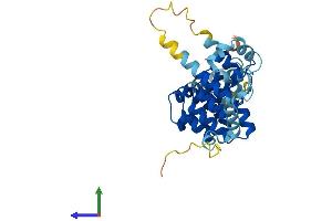 AlphaFold protein structure predicition of Mouse Recombinant Ankrd9 Protein, UniprotID Q8BH83 (ANKRD9 Protein (AA 1-326) (His tag))