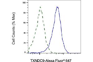 Validation of TXNDC9 knockdown using flow cytometry. (Recombinant TXNDC9 抗体)
