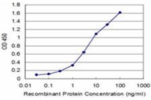 Detection limit for recombinant GST tagged MSI1 is approximately 0. (MSI1 抗体  (AA 1-87))