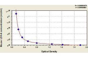 Typical Standard Curve (Lactate Dehydrogenase A ELISA 试剂盒)