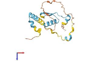 AlphaFold protein structure predicition of Human Recombinant PMS2P3 Protein, UniprotID Q13401