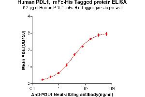 ELISA image for CD274 (PD-L1) (AA 19-238) protein (mFc-His Tag) (ABIN6961096)