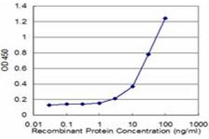 Detection limit for recombinant GST tagged PLEK is approximately 3ng/ml as a capture antibody. (Pleckstrin 抗体  (AA 121-230))