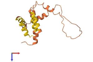 AlphaFold protein structure predicition of Human Recombinant LINC00173 Protein, UniprotID Q6ZV60