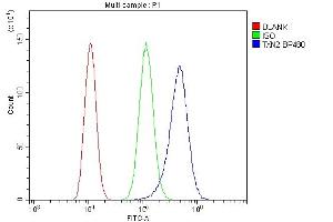 Flow Cytometry analysis of THP-1 cells using anti-TXN2 antibody (ABIN7602150).