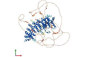 AlphaFold protein structure predicition of Human Recombinant PPP6R2 Protein, UniprotID O75170