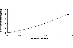 Typical Standard Curve for Rat RNASET2 ELISA. (RNASET2 ELISA 试剂盒)