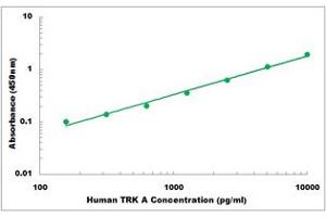 Representative Standard Curve (TRKA ELISA 试剂盒)