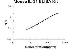 Mouse IL-31 PicoKine ELISA Kit standard curve (IL-31 ELISA 试剂盒)