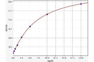 Typical standard curve (Haemoglobin (F-Hb) ELISA 试剂盒)