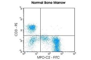 Image no. 1 for anti-Myeloperoxidase-C2 (FITC) and anti-CD3 (PE) antibody pair (ABIN5662642)