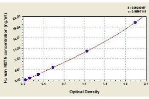 Typical standard curve (MSTN ELISA 试剂盒)