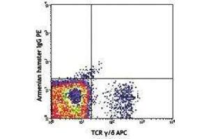 Flow Cytometry (FACS) image for anti-TCR V Gamma1.1/Cr4 antibody (PE) (ABIN2662881) (TCR V Gamma1.1/Cr4 抗体 (PE))