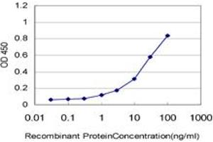Detection limit for recombinant GST tagged LASS4 is approximately 1ng/ml as a capture antibody. (LASS4 抗体  (AA 57-139))
